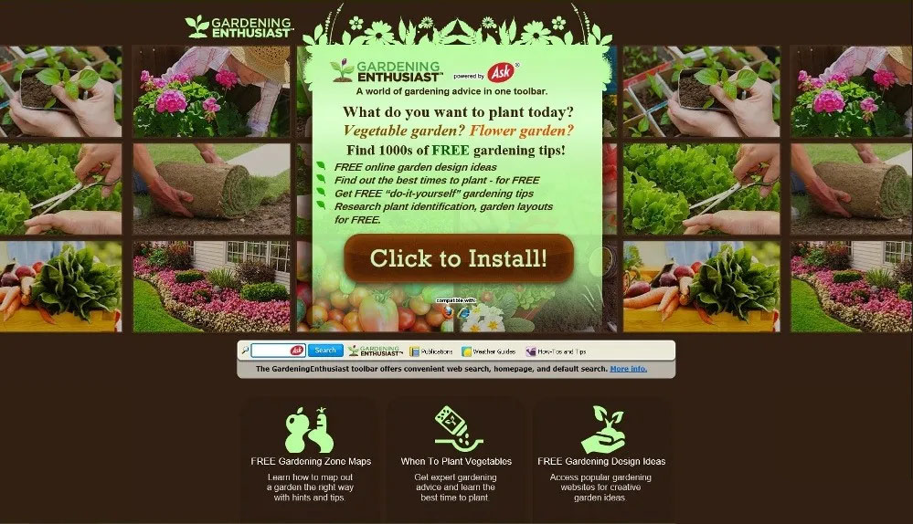 Uninstall GardeningEnthusiast (Browser Hijacker/PUP)