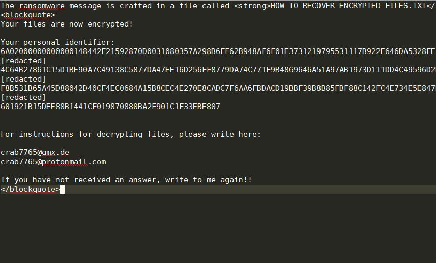 How to Eliminate Scarab crab Ransomware (Crypto-Malware/Ransomware)
