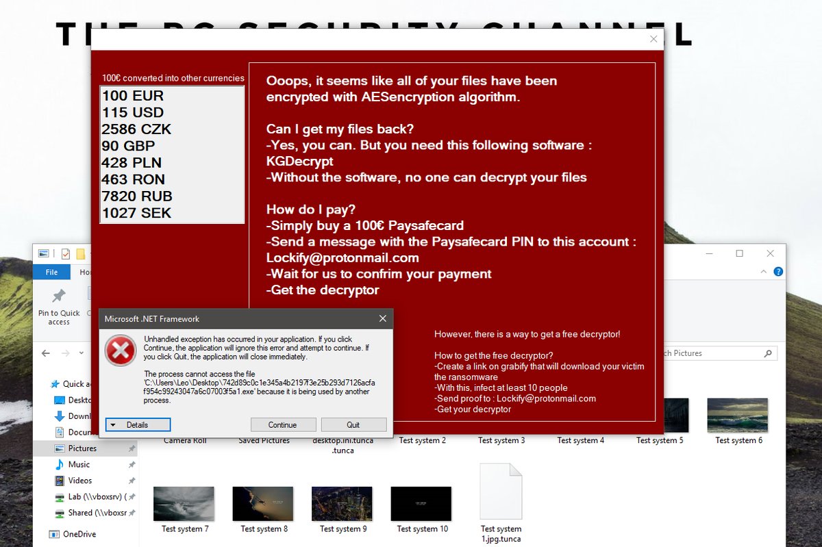 Obliterate Tunca Ransomware (Crypto-Malware/Ransomware)