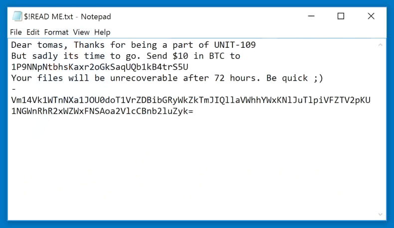 How to Obliterate UNIT09 Ransomware (Crypto-Malware/Ransomware)